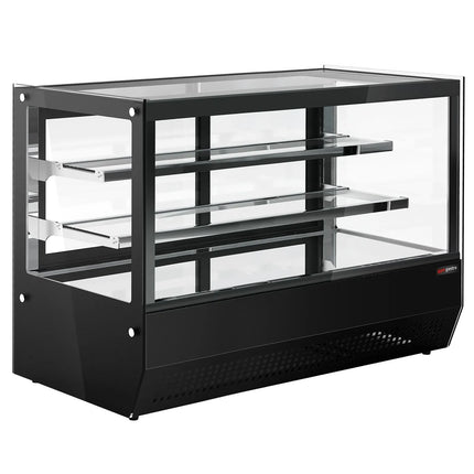 GGM Gastro Countertop display fridge - 160L - 900mm - Double glazing - with 2 glass shelves - rear sliding glass doors