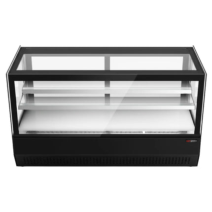 GGM Gastro Countertop display fridge - 160L - 900mm - Double glazing - with 2 glass shelves - rear sliding glass doors