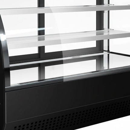 GGM Gastro Countertop display fridge - 160L - 900mm - Double glazing - with 2 glass shelves - rear sliding glass doors