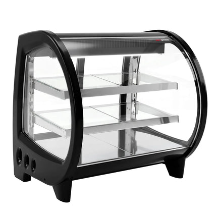 GGM Gastro Countertop display fridge - 188L - 718mm - Double glazing - square - with 2 shelves - rear sliding glass doors