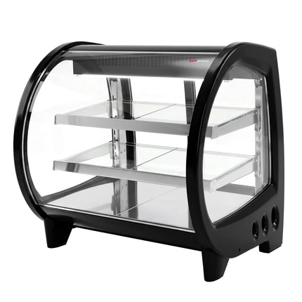 GGM Gastro Countertop display fridge - 188L - 718mm - Double glazing - square - with 2 shelves - rear sliding glass doors