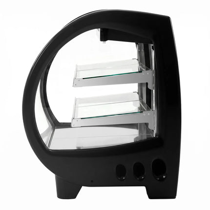 GGM Gastro Countertop display fridge - 188L - 718mm - Double glazing - square - with 2 shelves - rear sliding glass doors
