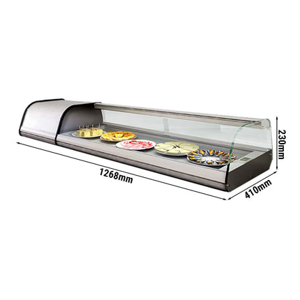 GGM Gastro Countertop Display Fridge PREMIUM PLUS - 1268x410mm - 4x GN 1/3