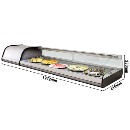 GGM Gastro Countertop Display Fridge PREMIUM PLUS - 1972x410x230mm - 8x GN 1/3