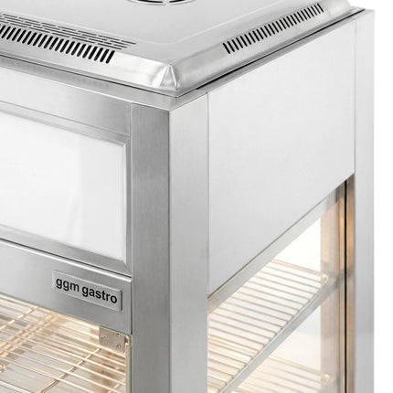 GGM Gastro Countertop display fridge Self-Service - 225L - 900mm - Double glazing - square - with 2 shelves - rear sliding doors