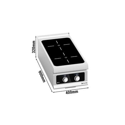 GGM Gastro Countertop Induction Hob - 10kW - 2 zones - Bflex Digital