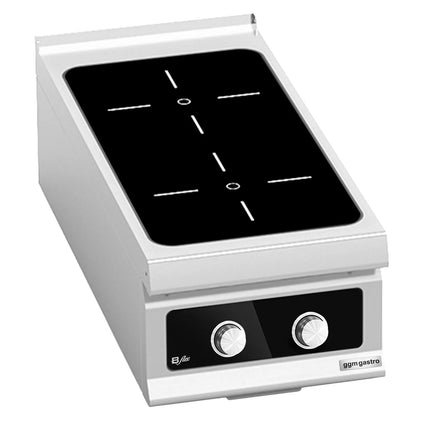 GGM Gastro Countertop Induction Hob - 10kW - 2 zones - Bflex Digital