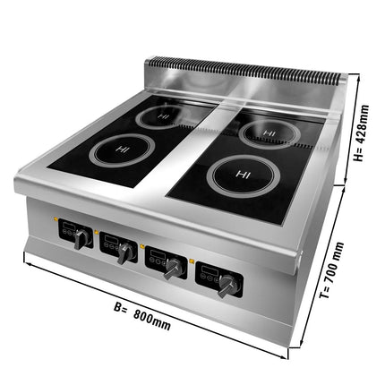 GGM Gastro Countertop Induction Hob - 12kW - 4 zones