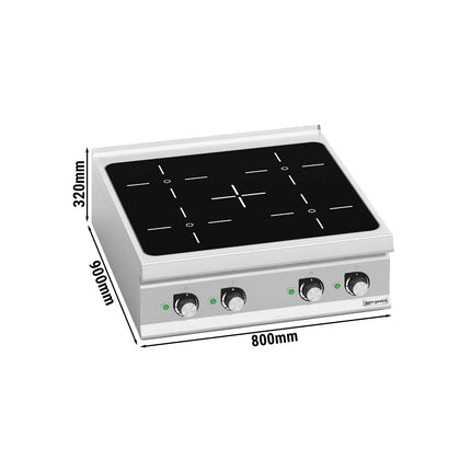 GGM Gastro Countertop Induction Hob - 20kW - 4 zones
