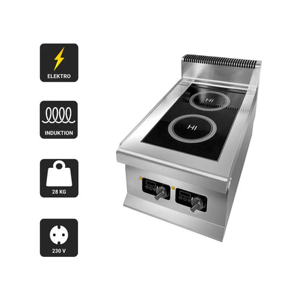 GGM Gastro Countertop Induction Hob - 6kW - 2 zones