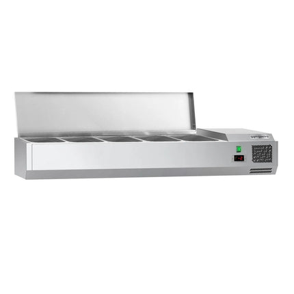 GGM Gastro Countertop Prep Well / Refrigerated Topping Unit ECO - 1200x335mm - 5x GN 1/4