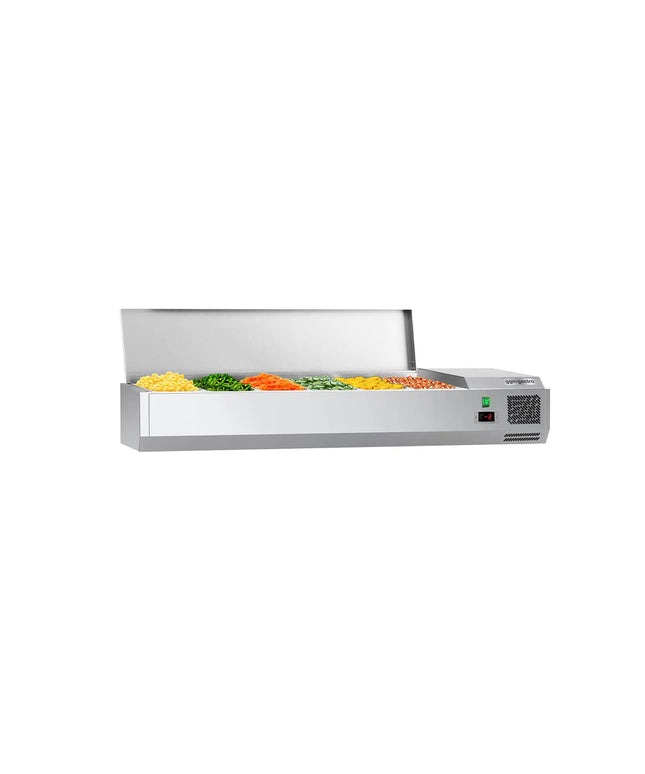 GGM Gastro Countertop Prep Well / Refrigerated Topping Unit ECO - 1400x335mm - 6x GN 1/4