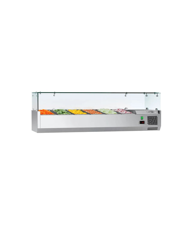 GGM Gastro Countertop Prep Well / Refrigerated Topping Unit ECO - 1400x335mm - 6x GN 1/4