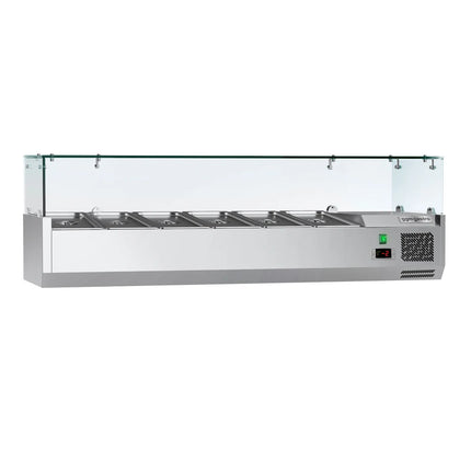 GGM Gastro Countertop Prep Well / Refrigerated Topping Unit ECO - 1400x335mm - 6x GN 1/4