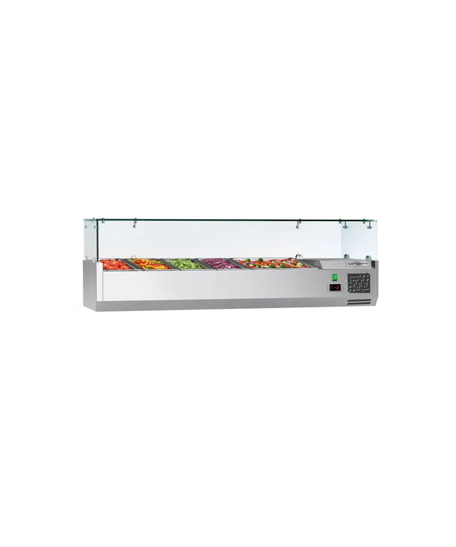 GGM Gastro Countertop Prep Well / Refrigerated Topping Unit ECO - 1400x395mm - 6x GN 1/3
