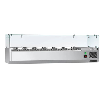 GGM Gastro Countertop Prep Well / Refrigerated Topping Unit ECO - 1500x335mm - 7x GN 1/4