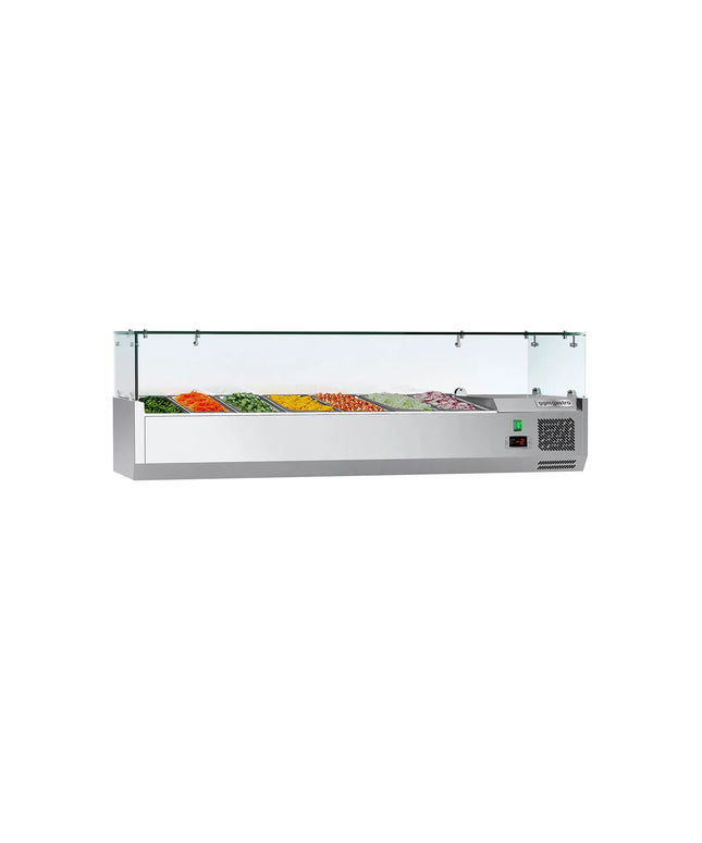GGM Gastro Countertop Prep Well / Refrigerated Topping Unit ECO - 1600x395mm - 7x GN 1/3