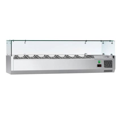 GGM Gastro Countertop Prep Well / Refrigerated Topping Unit ECO - 1600x460mm - 7x GN 1/4