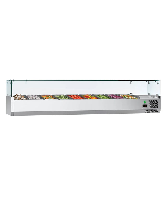 GGM Gastro Countertop Prep Well / Refrigerated Topping Unit ECO - 1800x335mm - 8x GN 1/4