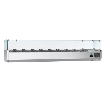 GGM Gastro Countertop Prep Well / Refrigerated Topping Unit ECO - 1800x335mm - 8x GN 1/4