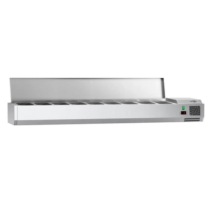 GGM Gastro Countertop Prep Well / Refrigerated Topping Unit ECO - 1800x335mm - 8x GN 1/4