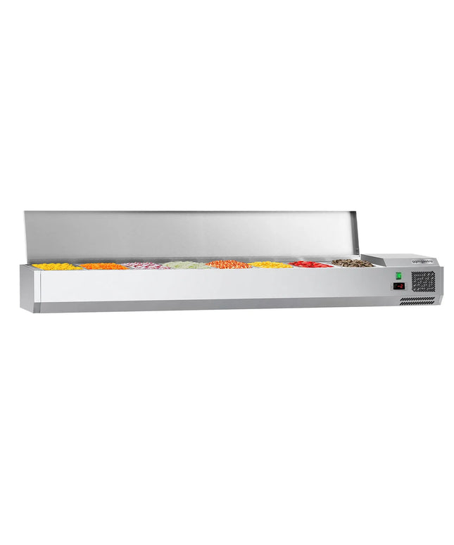 GGM Gastro Countertop Prep Well / Refrigerated Topping Unit ECO - 1800x395mm - 8x GN 1/3