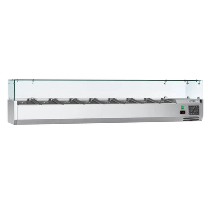 GGM Gastro Countertop Prep Well / Refrigerated Topping Unit ECO - 1800x395mm - 8x GN 1/3