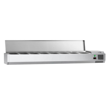 GGM Gastro Countertop Prep Well / Refrigerated Topping Unit ECO - 1800x395mm - 8x GN 1/3