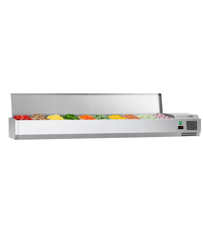 GGM Gastro Countertop Prep Well / Refrigerated Topping Unit ECO - 2000x335mm - 10x GN 1/4