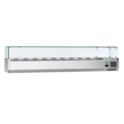 GGM Gastro Countertop Prep Well / Refrigerated Topping Unit ECO - 2000x335mm - 10x GN 1/4