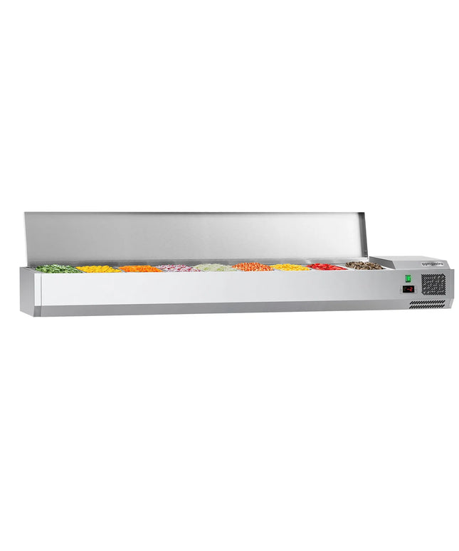 GGM Gastro Countertop Prep Well / Refrigerated Topping Unit ECO - 2000x395mm - 9x GN 1/3