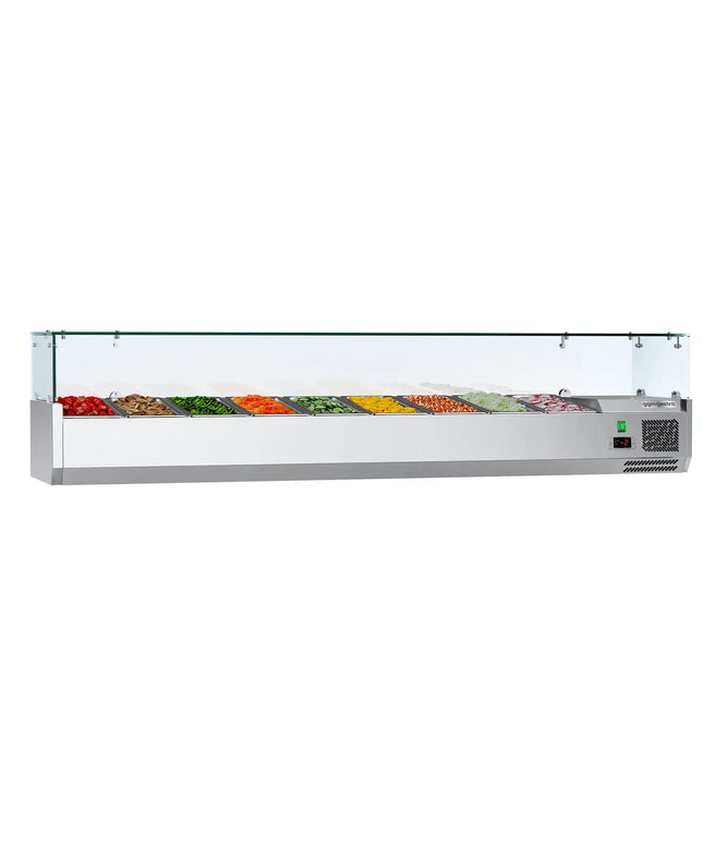 GGM Gastro Countertop Prep Well / Refrigerated Topping Unit ECO - 2000x395mm - 9x GN 1/3
