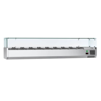 GGM Gastro Countertop Prep Well / Refrigerated Topping Unit ECO - 2000x395mm - 9x GN 1/3