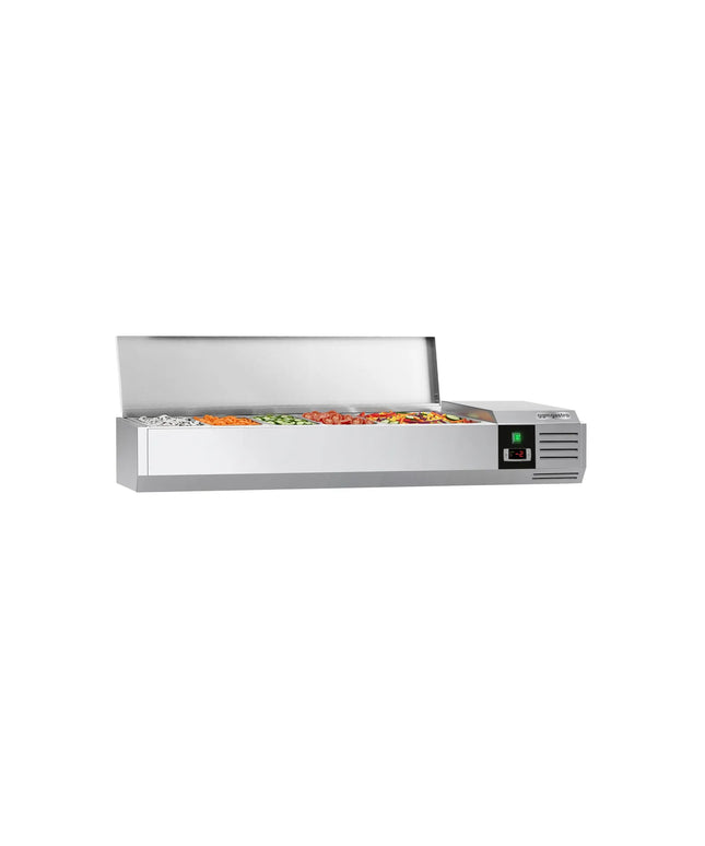 GGM Gastro Countertop Prep Well / Refrigerated Topping Unit PREMIUM - 1400x281mm - 6x GN 1/3