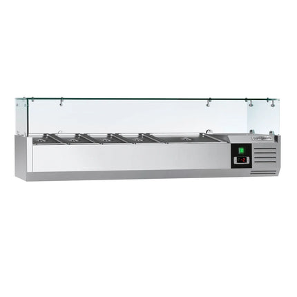 GGM Gastro Countertop Prep Well / Refrigerated Topping Unit PREMIUM - 1400x395mm - 6x GN 1/3