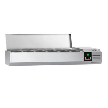 GGM Gastro Countertop Prep Well / Refrigerated Topping Unit PREMIUM - 1400x335mm - 6x GN 1/4