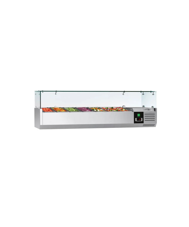 GGM Gastro Countertop Prep Well / Refrigerated Topping Unit PREMIUM - 1500x395mm - 6x GN 1/3