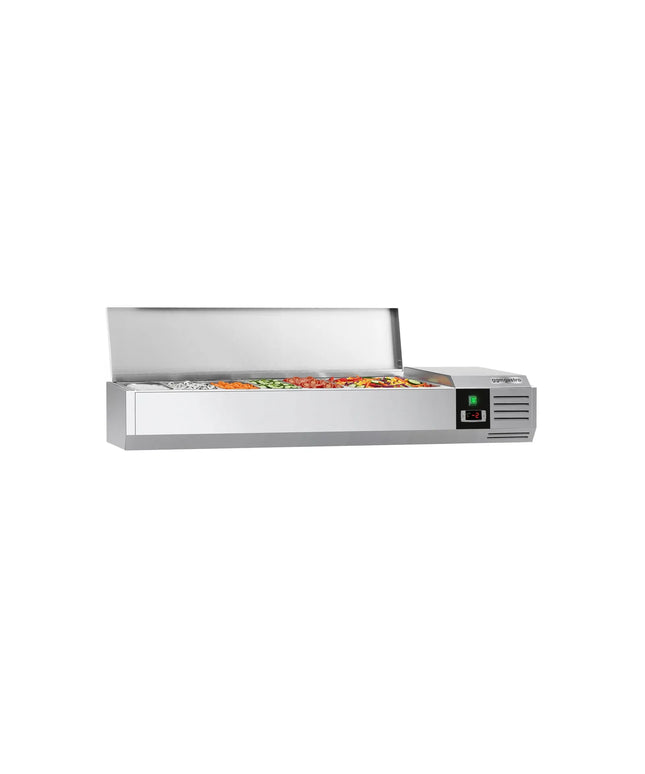 GGM Gastro Countertop Prep Well / Refrigerated Topping Unit PREMIUM - 1500x395mm - 6x GN 1/3