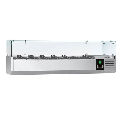 GGM Gastro Countertop Prep Well / Refrigerated Topping Unit PREMIUM - 1500x395mm - 6x GN 1/3
