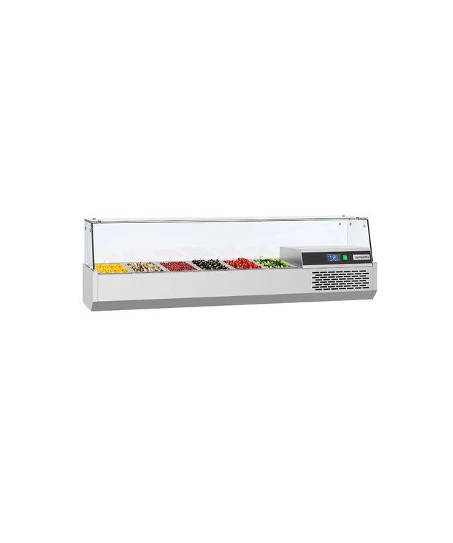 GGM Gastro Countertop Prep Well / Refrigerated Topping Unit PREMIUM - 1550x390mm - 6x GN 1/3