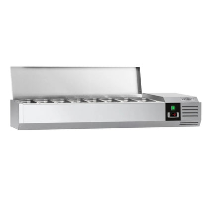GGM Gastro Countertop Prep Well / Refrigerated Topping Unit PREMIUM - 1600x335mm - 7x GN 1/4