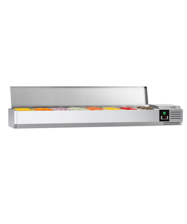 GGM Gastro Countertop Prep Well / Refrigerated Topping Unit PREMIUM - 1800x395mm - 8x GN 1/3