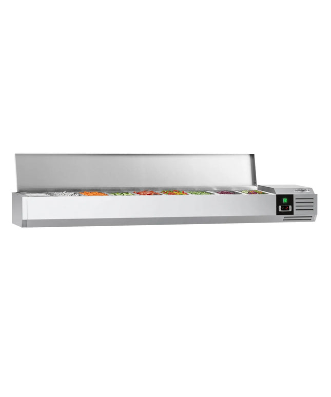 GGM Gastro Countertop Prep Well / Refrigerated Topping Unit PREMIUM - 1800x335mm - 8x GN 1/4