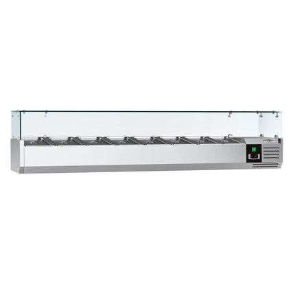 GGM Gastro Countertop Prep Well / Refrigerated Topping Unit PREMIUM - 1800x395mm - 8x GN 1/3