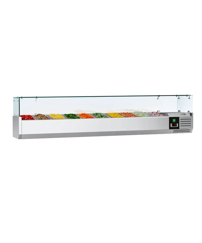 GGM Gastro Countertop Prep Well / Refrigerated Topping Unit PREMIUM - 2000x335mm - 10x GN 1/4