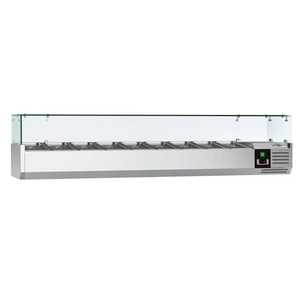 GGM Gastro Countertop Prep Well / Refrigerated Topping Unit PREMIUM - 2000x395mm - 9x GN 1/3