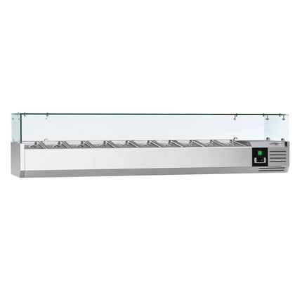 GGM Gastro Countertop Prep Well / Refrigerated Topping Unit PREMIUM - 2000x335mm - 10x GN 1/4