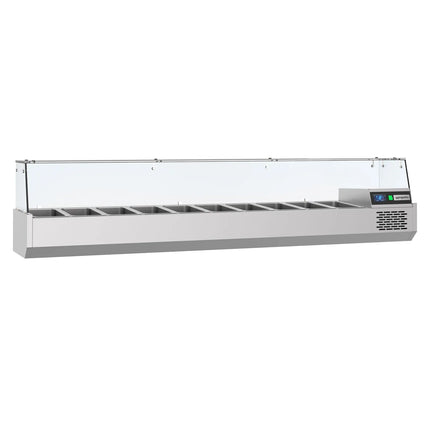 GGM Gastro Countertop Prep Well / Refrigerated Topping Unit PREMIUM - 2100x390mm - 10x GN 1/3