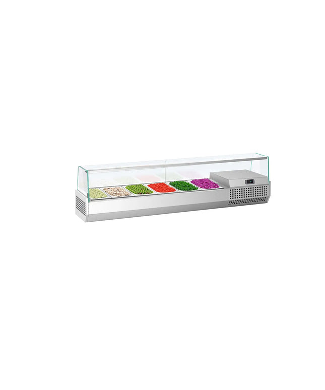 GGM Gastro Countertop Prep Well / Refrigerated Topping Unit PREMIUM PLUS - 1733x413mm - 6x GN 1/3