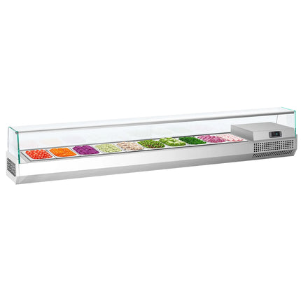 GGM Gastro Countertop Prep Well / Refrigerated Topping Unit PREMIUM PLUS - 2300x413mm - 10x GN 1/3